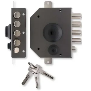 Serratura di sicurezza sovrapposta T1410.60 con chiave interna per porta in legno Destra 121 destra Exclusieve Aanbieding